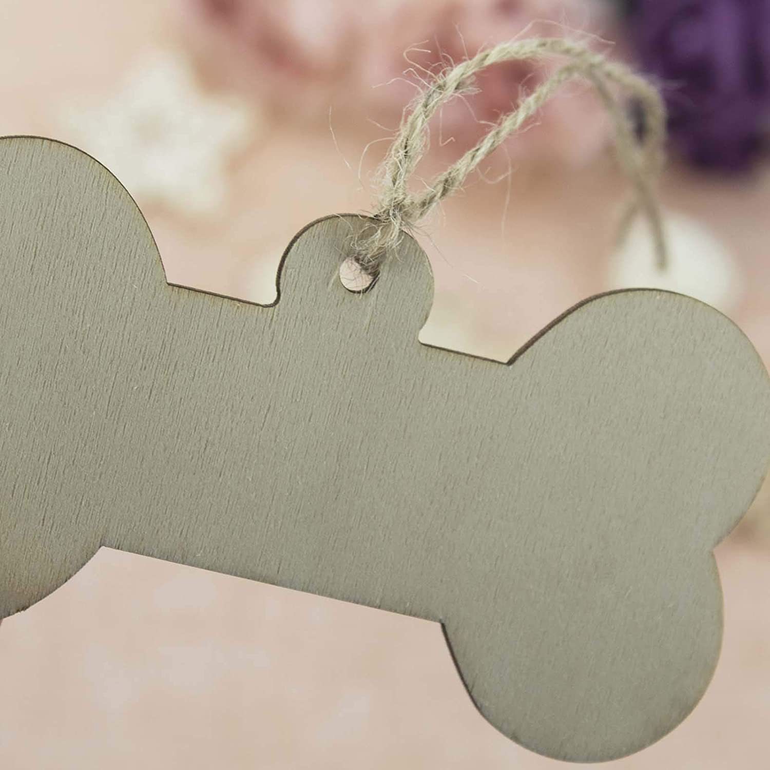 Pet doorplate pendant bone DIY pattern logo name plate with hole pendant laser engraving decorative pendant