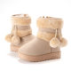  children's shoes 2022 fur ball snow boots padded children's boots warm cotton shoes