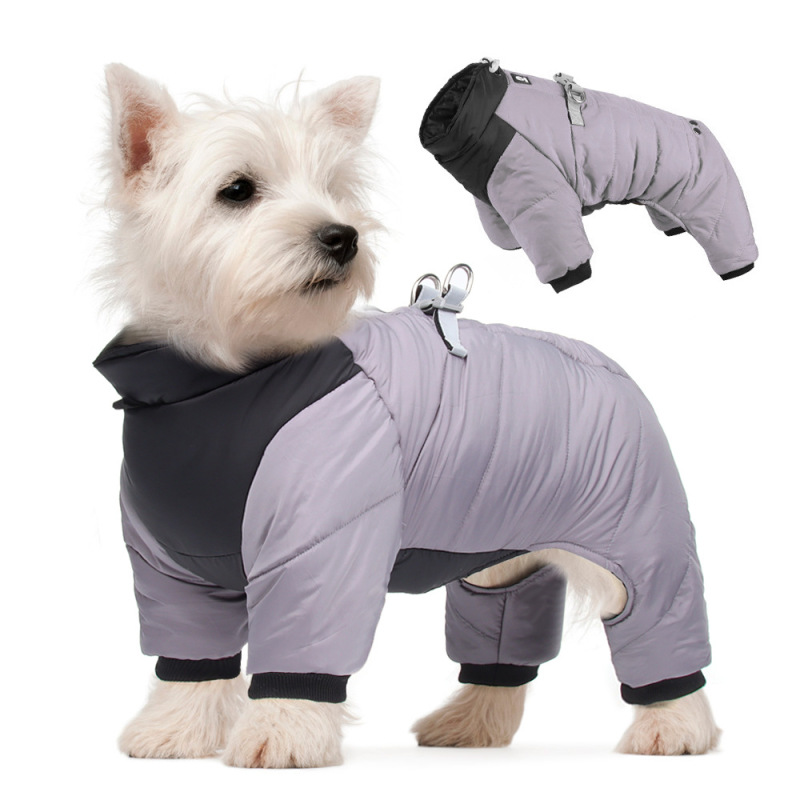 新しい肥厚防水反射犬服秋/冬の四本足ペット綿入りコート小型犬アパレル|undefined