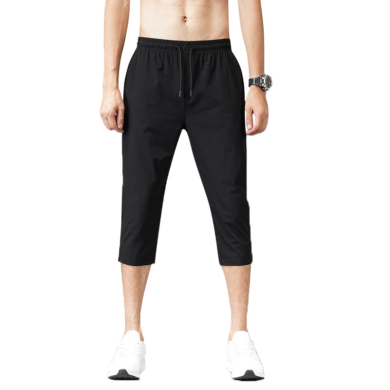 Shorts Men's Capri Pants Men's Summer Sports Pants Quick-drying Trendy Spring Ice Silk Pants Casual Pants Fat Loose Wholesale