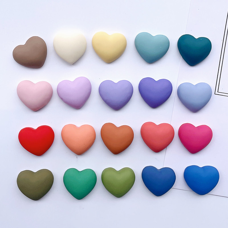 New Frosted Resin Love Patch Accessories DIY Phone Case Clothing Hair Accessories Accessories Material Accessories Refrigerator Stickers