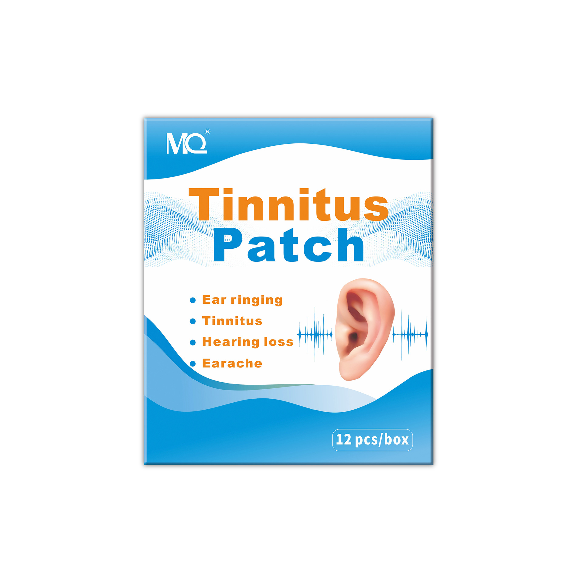 MQ Tinnitus patch ear stickers English AliExpress Amazon cross-border 12 stickers/bag box one-piece delivery
