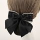 Vertical small bead style with tail - black - fine mesh