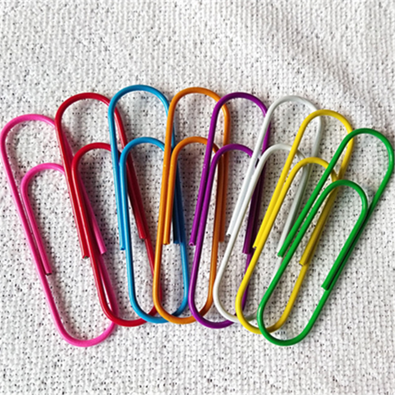 100mm color paper clip large creative metal plastic-coated paper clip bookmark paper clip cartoon paper clip