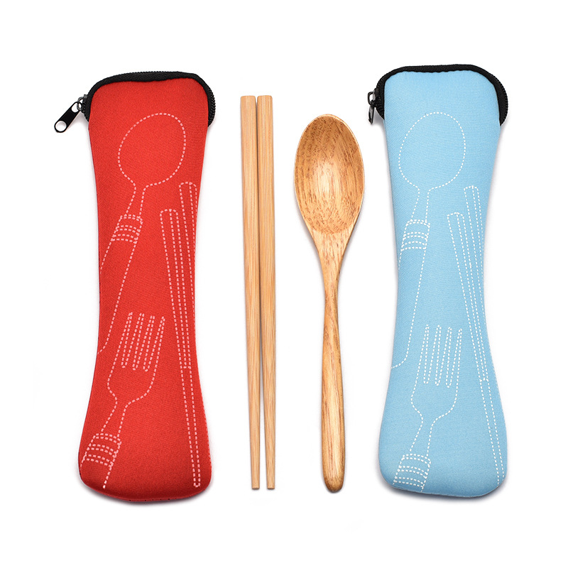 Portable Tableware Storage Bag Stainless Steel Western-style Knife, Fork and Spoon Set Canvas Bag Printable LOGO Tableware Bag