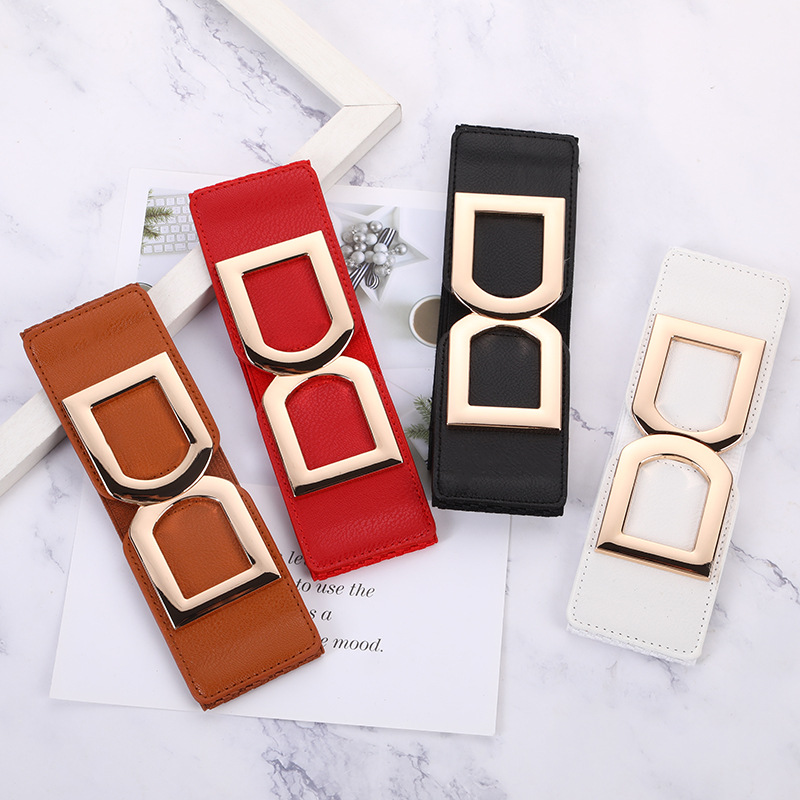 Factory wholesale ladies dress elastic thin belt new versatile fashion down jacket black waist belt