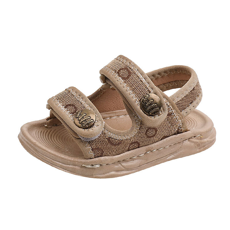 A generation of boys sandals soft-soled beach shoes stitched waterproof baby casual shoes 2024 summer new baby shoes