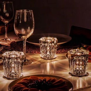 ins Creative Diamond Crystal Table Lamp Bedroom Bedside Lamp Bar Clear Bar KTV Dining Table Decorative Atmosphere Night Light