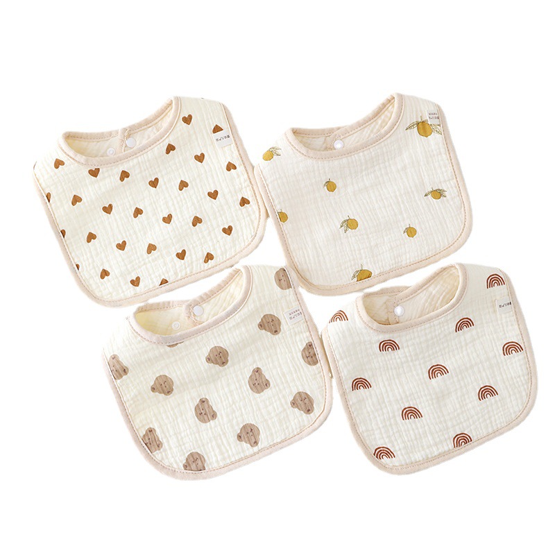 Baby saliva towel pure cotton cloth anti-spitting bib newborn baby bib U-shaped bib spring and autumn