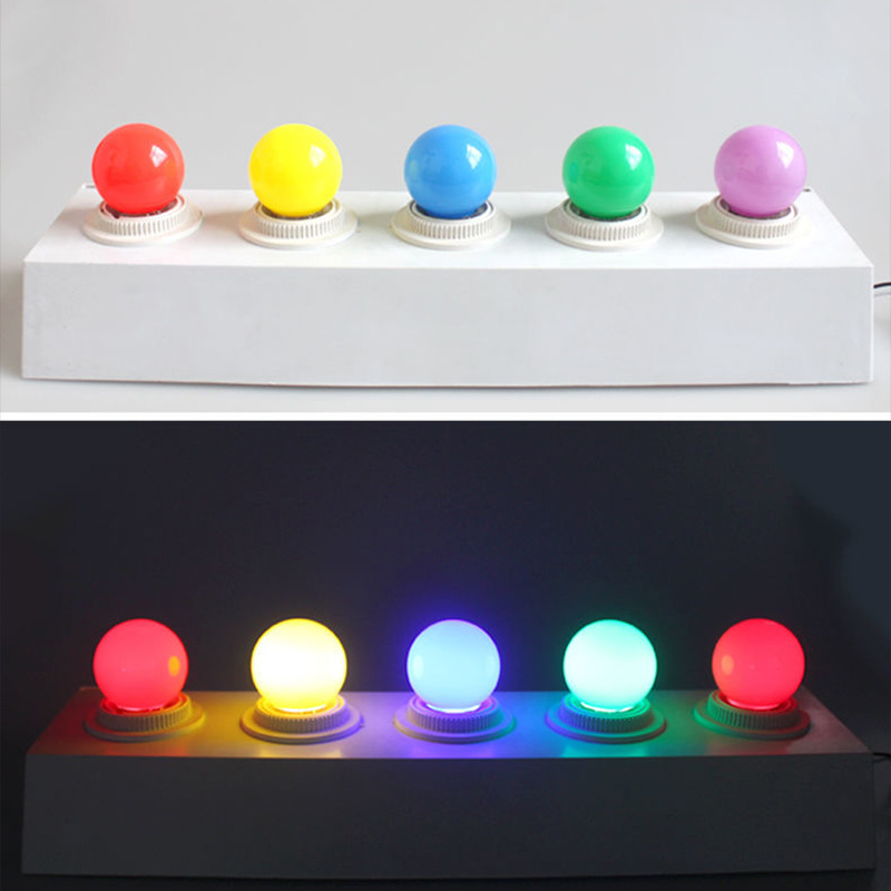 Creative color bulb household mini led bulb screw small ball bubble colorful romantic bedroom table lamp decorative lamp