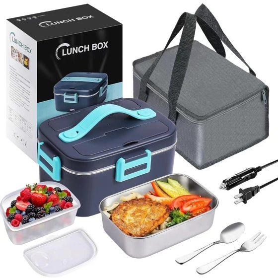 Electric Heating Lunch Box Insulation Heating Lunch Box Electric Heating Household Car Portable Rechargeable Lunch Box