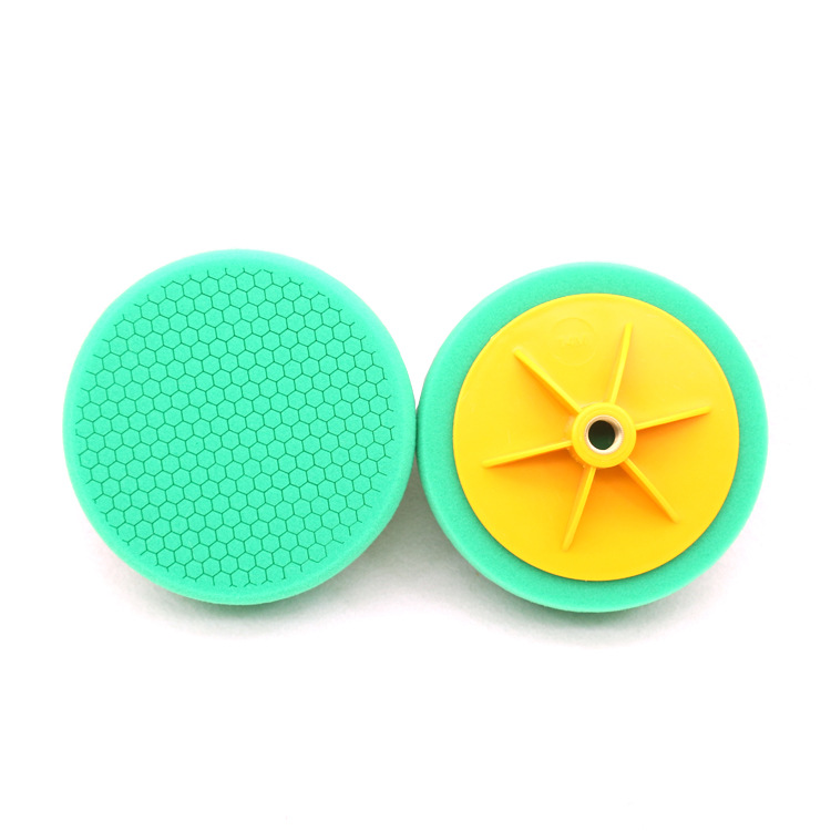 6-inch German polyester honeycomb car polishing waxing sponge wheel mirror reduction plate thick medium fine sponge plate