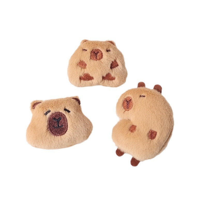 Cartoon plush capabala brooch doll hair accessories capybara doll diy jewelry scarf socks accessories