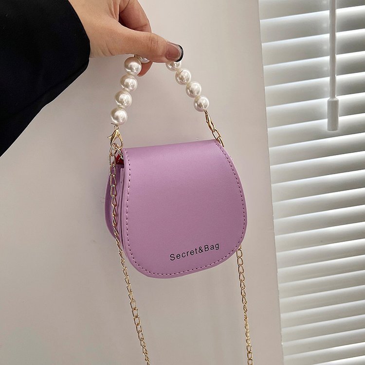 Mini Small Bag Women's 2023 Spring and Summer New Korean Style Cute Pearl Crossbody Bag Western Style Shoulder Crossbody Chain