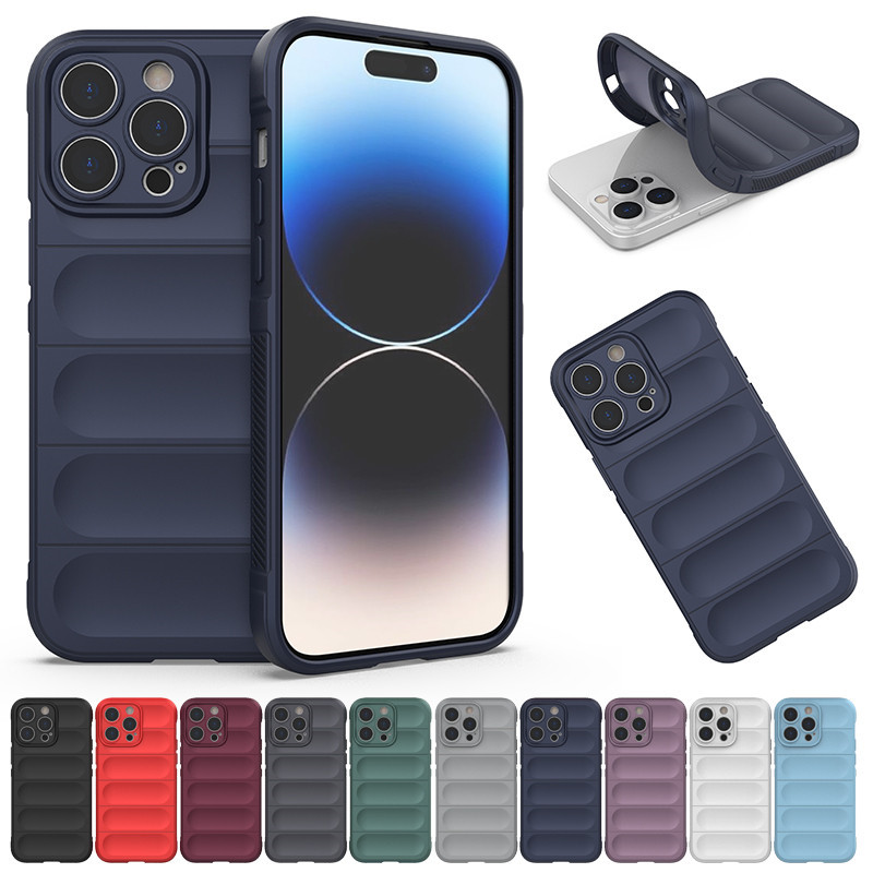 For iphone16pro Max Magic Shield TPU Anti-fall Soft Shell Apple 13Pro Fine Hole Airbag Protective Cover