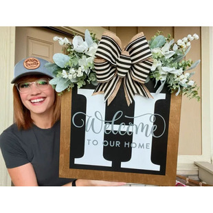 Last Name Year Round Front Door Wreath