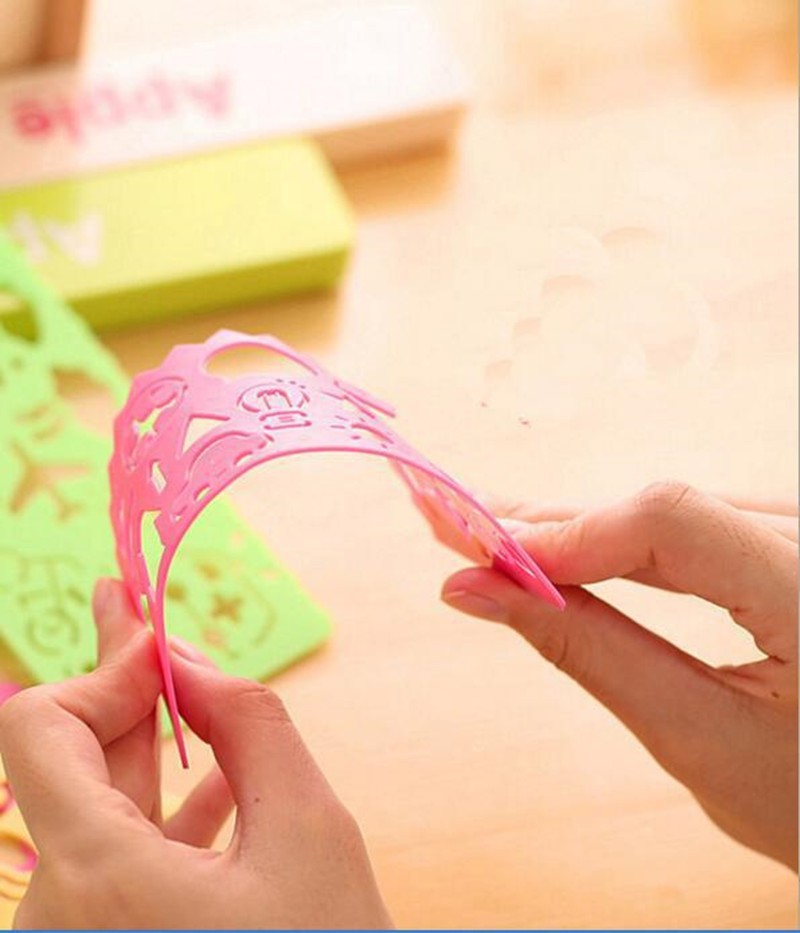 Painting template flower ruler student drawing scratch this ruler school supplies painting template ruler in stock wholesale