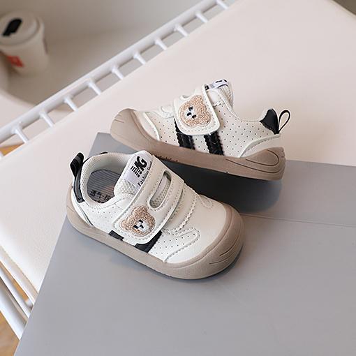 Baby toddler shoes 2024 spring new baby shoes baby shoes autumn children's shoes Children's bear embroidery cross-border