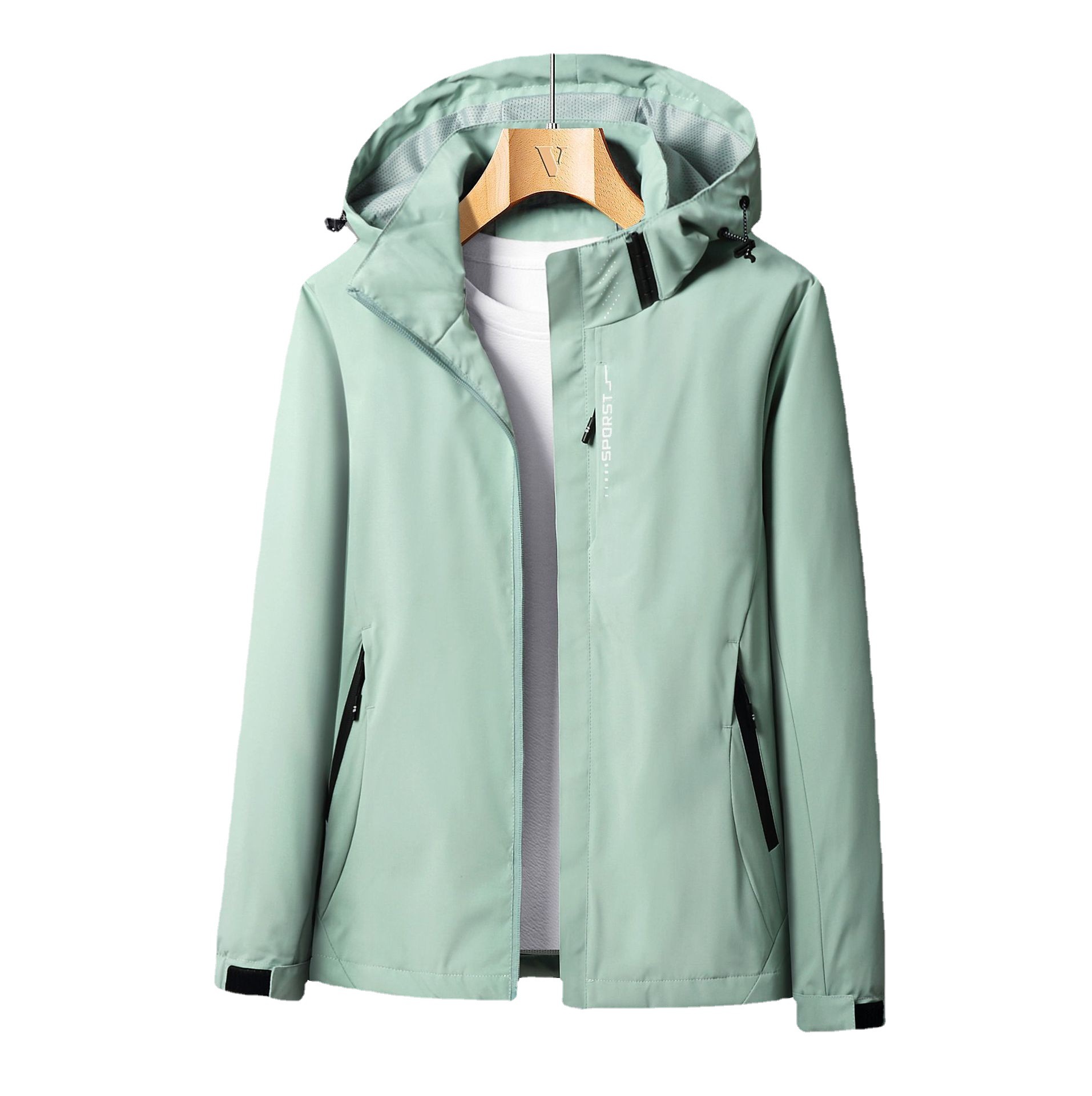 2022 Solid Color Charge Jacket Couple's Jacket Spring and Autumn Thin Outdoor Hooded Jacket Baseball Suit Mountaineering Jacket