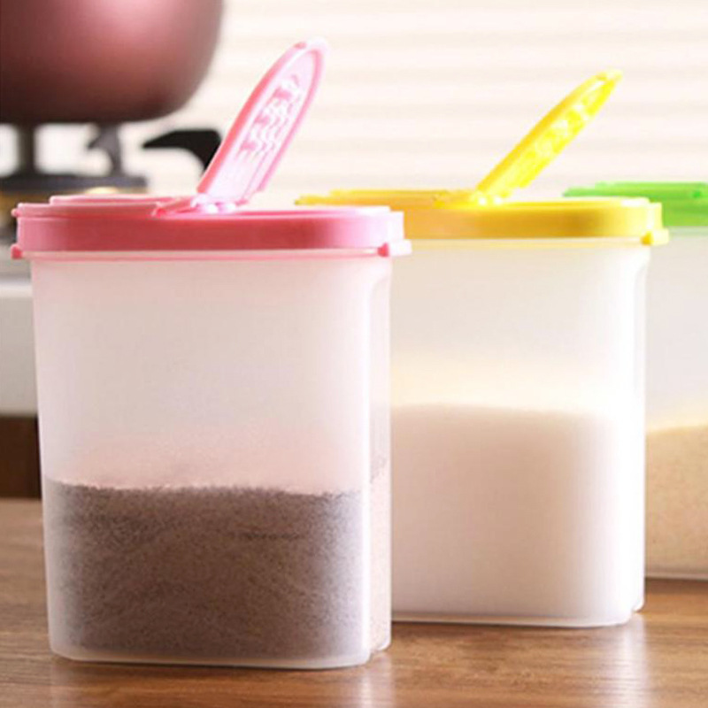 250ML double open lid seasoning Jar Kitchen salt MSG pepper seasoning jar moisture-proof dustproof insect-proof sealed