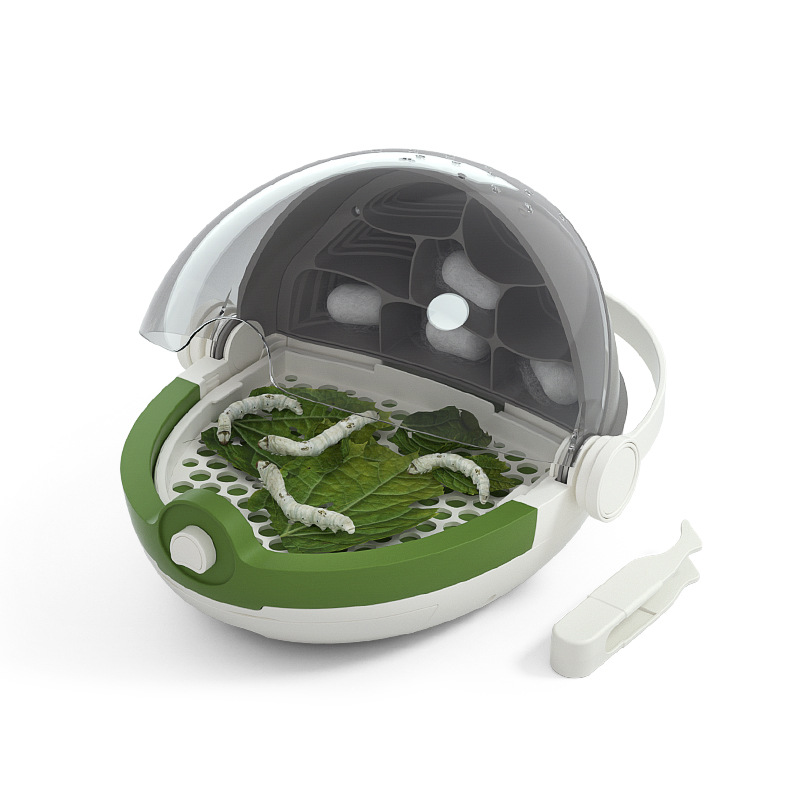 Scientific Canned Silkworm Baby Breeding Space Capsule Children's Insect Observation Box Turtle Hatching Raising Barrel Silkworm suit
