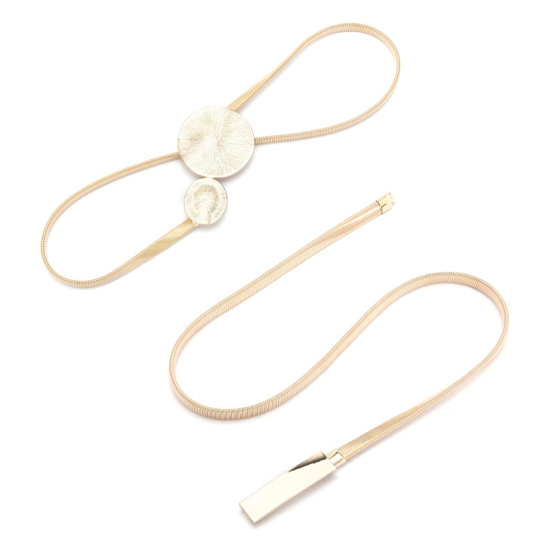 Summer Fashion Single Product Waist Chain Women's Metal Decorative Dress Stretch Women's Thin Belt in stock Hair