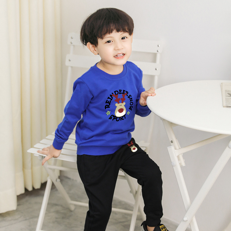 Mi Chun Children's Wear Boys and Girls Baby Autumn Sweat Pants Two-piece New Korean Style Trendy Children's Suit