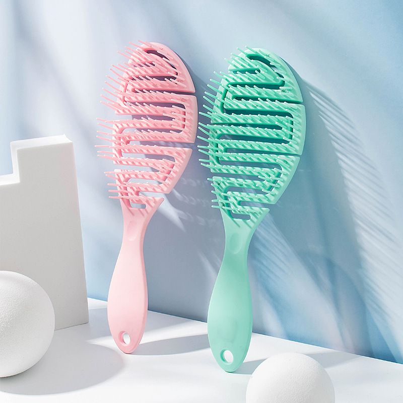 Household fluffy high Skull top shape rib comb women's special head scalp massage comb hollow mosquito repellent comb