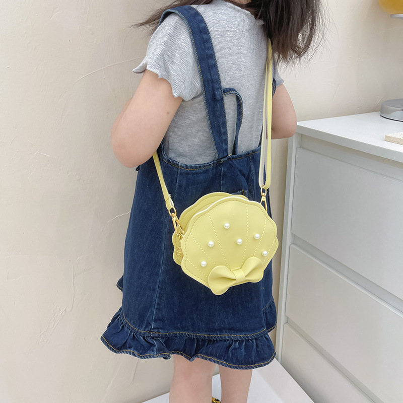 Children's Bag Korean Style Western Style Crossbody Bag Fashion Princess Pearl Bow Bag Girl Accessories Coin Purse Foreign Trade