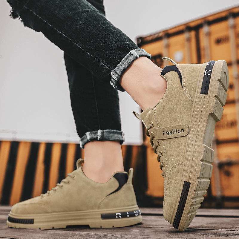 Work Men's Shoes 2024 New Work Labor Protection Shoes Non-Slip Waterproof Martin Shoes Spring and Autumn Casual Workwear Mountaineering Shoes