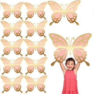 HD-10 giant double-layer butterfly three-dimensional wall decoration stickers wall stickers wedding decoration wedding supplies