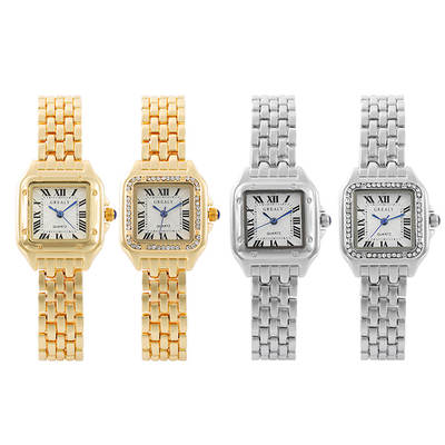 New TikTok Popular Women's Fashion Watch Student Quartz Square Diamond Watch Women's Internet Celebrant Steel Band Wristwatch