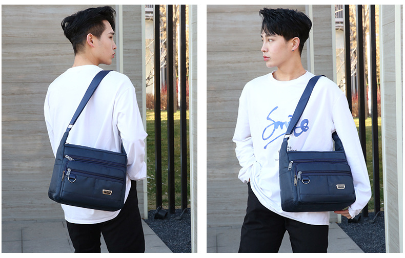 New Crossbody Bag Men's Large Capacity Casual Men's Bag Shoulder Bag Oxford Cloth Business Backpack Fashion Waterproof Travel Bag