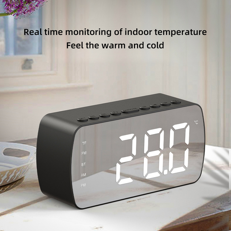 Source Factory Clock Bluetooth Speaker Small Home Alarm Clock Outdoor Portable Card Audio Radio