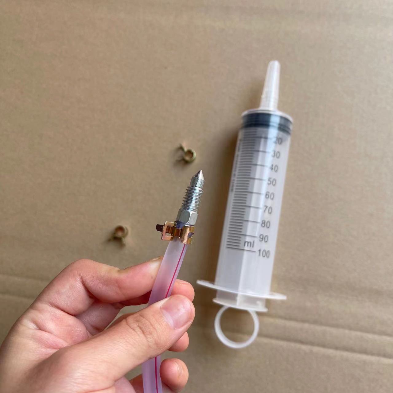 Motorcycle Electric Vehicle Disc Brake Oil Lower Pump Exhaust Tool Caliper Air Suction Syringe Refueling Needle Exhaust