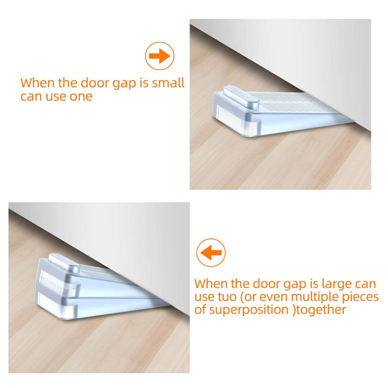 Cross-border silicone mute non-perforated stackable small door plug manufacturers wholesale anti-collision safety transparent door stop door plug