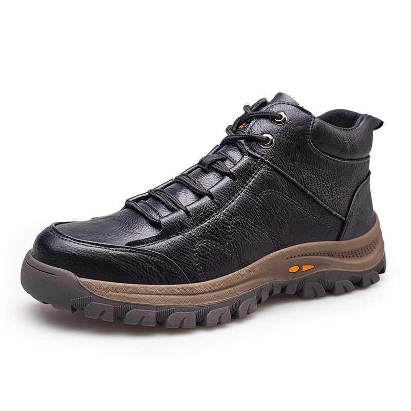 Cross-border labor protection shoes male welder shoes steel bag head Anti-smashing and stab-resistant flower Electric Welding safety protection