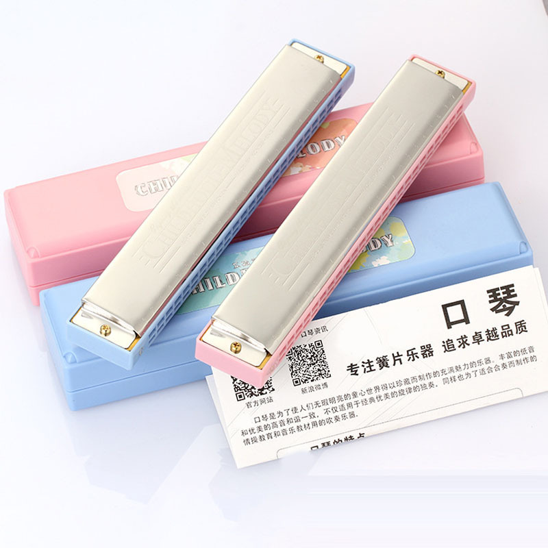 Factory direct sale 24 hole metal c-tone polyphony harmonica children's harmonica student beginner adult musical instrument