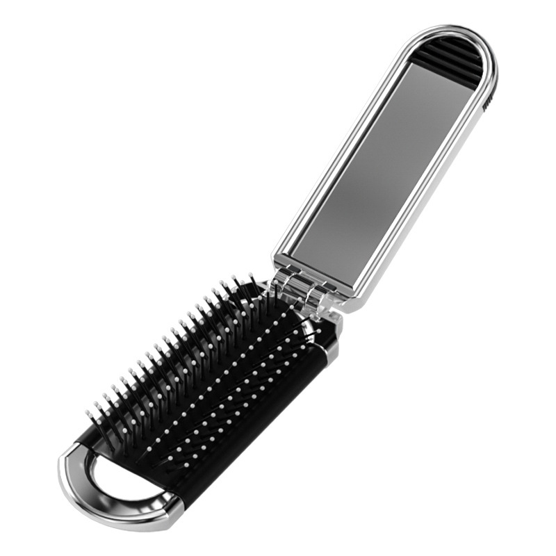 Small Comb Portable Folding Air Cushion Comb Air-bag Comb with Mirror Women's Mini Massage Integrated Comb