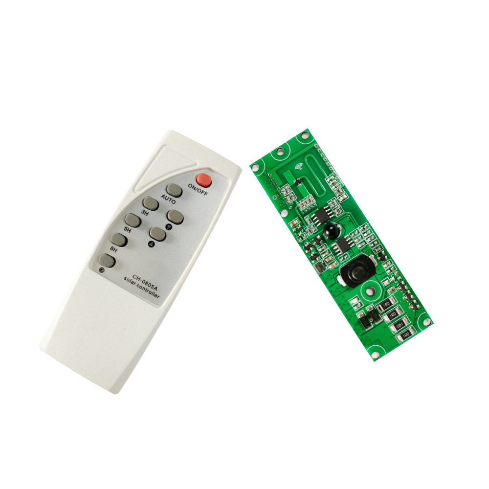 With remote control 3.2V3.7V light control + radar human body induction solar lamp circuit board solar LED driver board