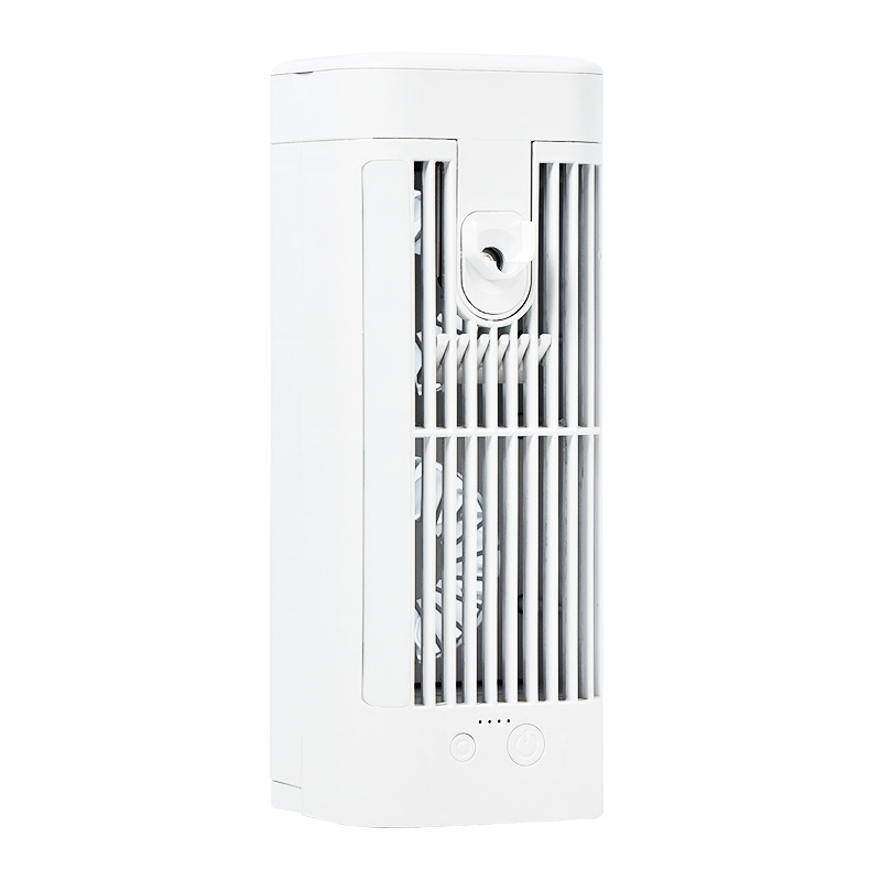 Desktop air conditioning fan air cooler household spray refrigeration small air conditioner indoor electric fan water-cooled air night light cooling fan