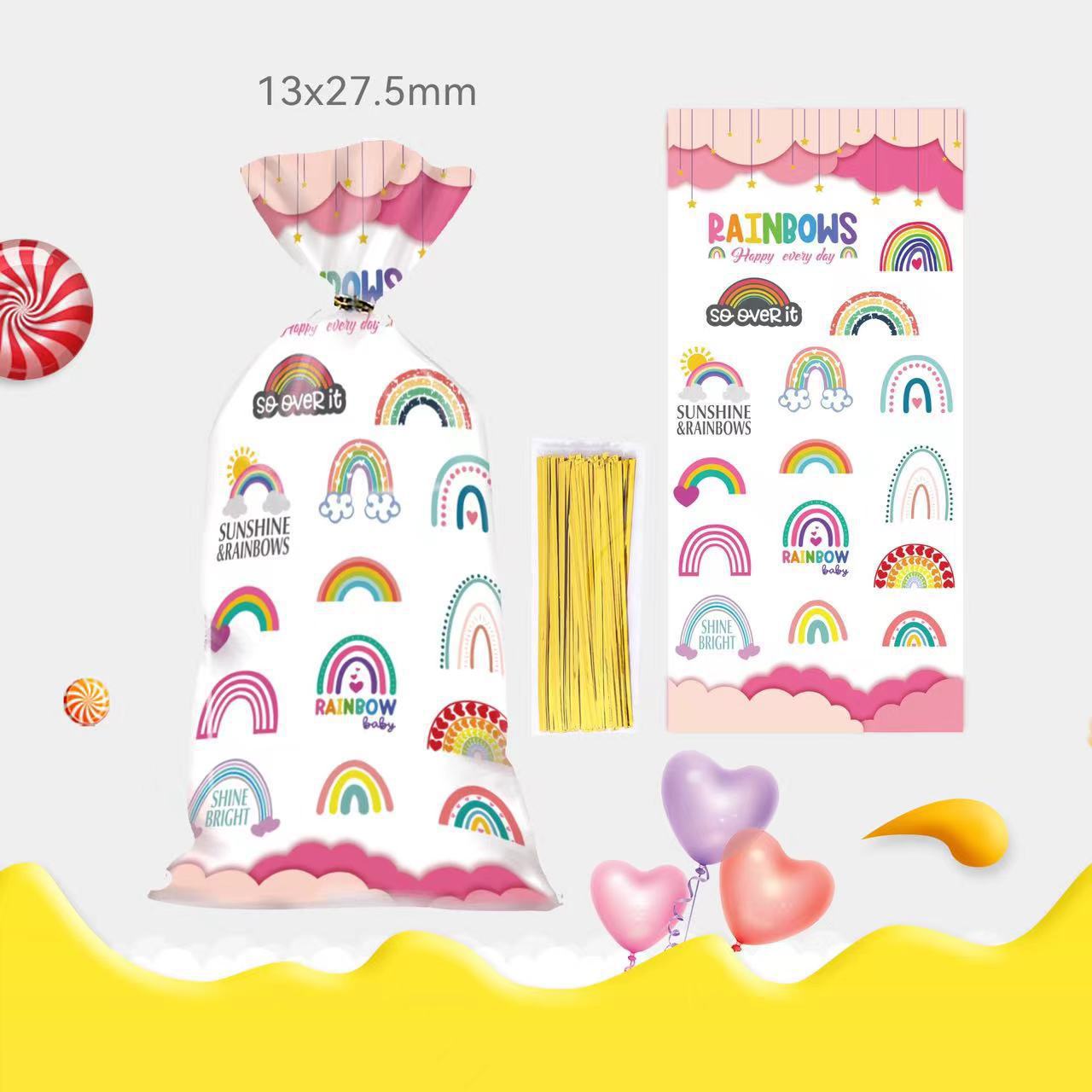 Original New Amazon Rainbow Series candy bag children's birthday party gift bag Christmas gift packaging bag