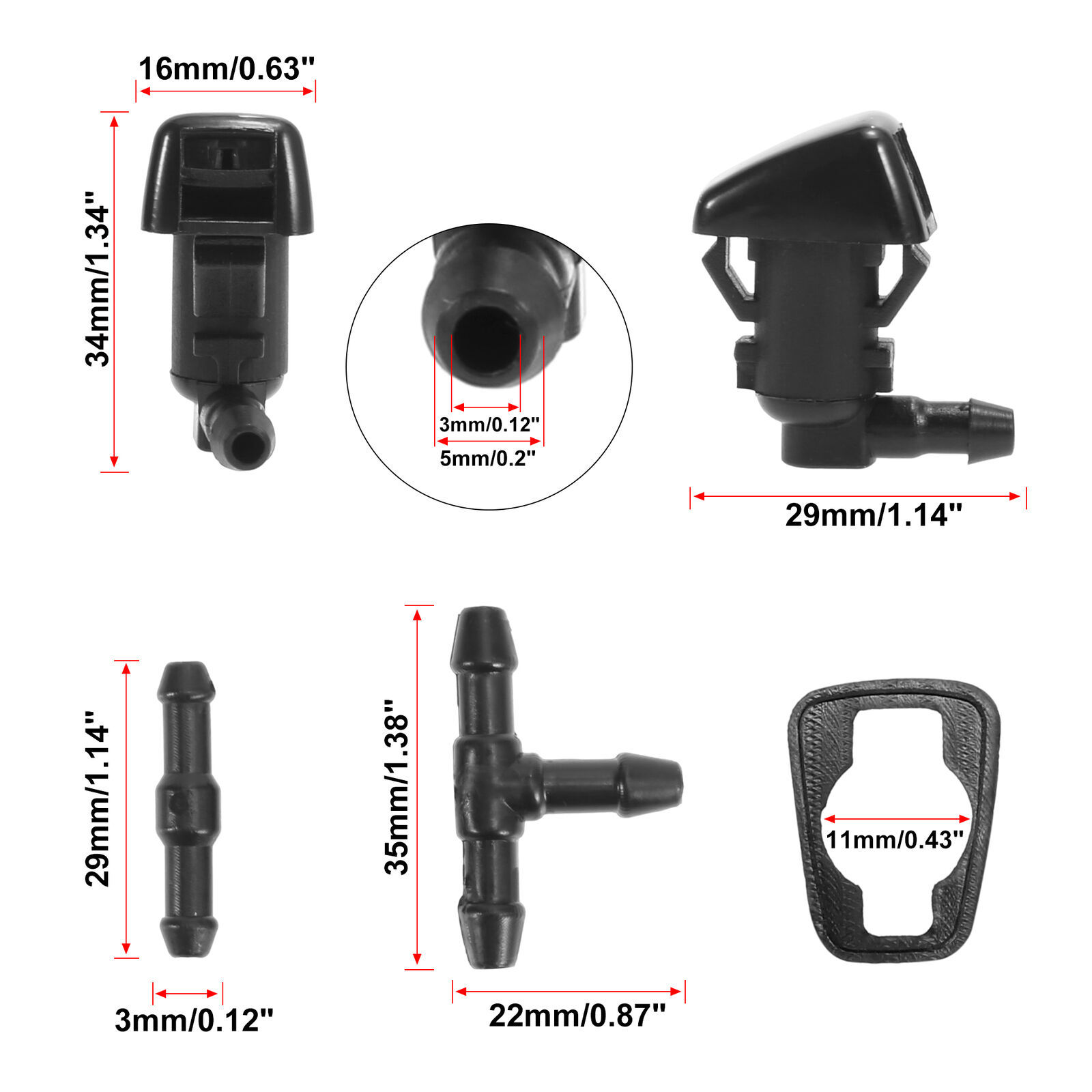 7C3Z17603A suitable for Ford car water nozzle BC3Z17603A front windshield water nozzle hose