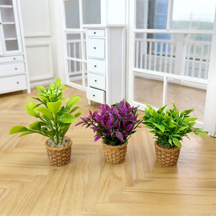 6 Points 8 points 12 points ob11 doll house scene simulation mini Purple Bamboo Plum rice orchid gardenia plant flower potted plant