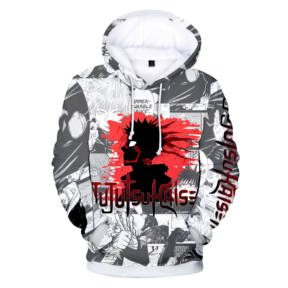Amazon cross-border hot selling Manshu battle anime 3D hooded sweater men's digital printing loose coat women's wholesale