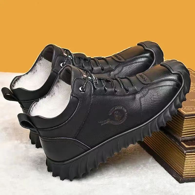 Northeast winter practical new men's cotton shoes fleece-lined warm high-top cotton snow boots dad shoes Martin boots
