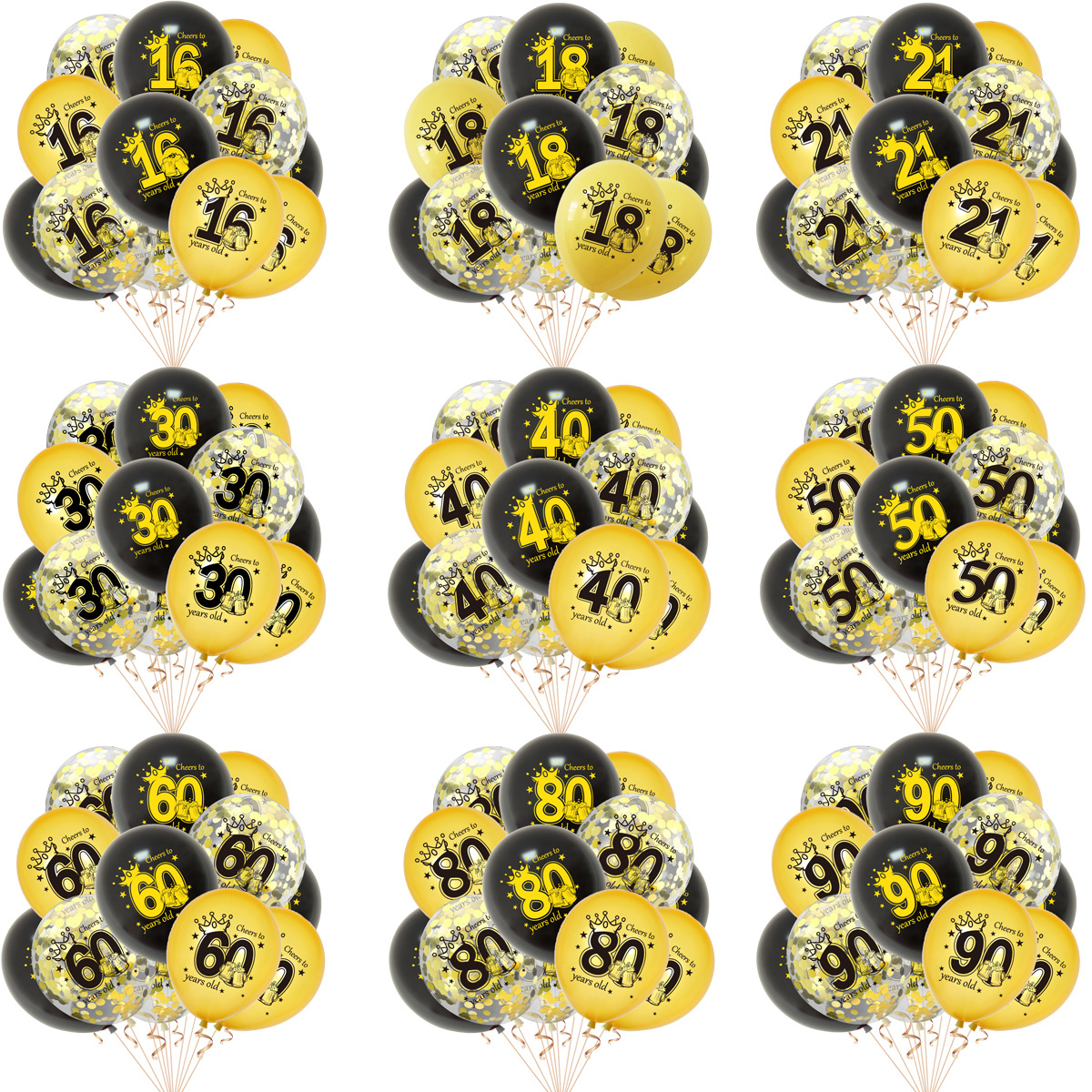 New 12 inch 18 30 40 50 60th Birthday Balloon Birthday party decoration Amazon