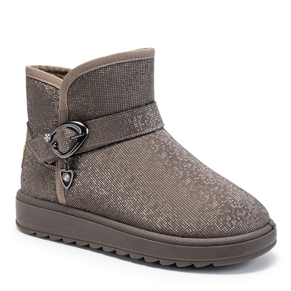 2023 New plus size cross-border basic snow boots women's winter fleece-lined thickened slip-on cotton-padded shoes women's short boots