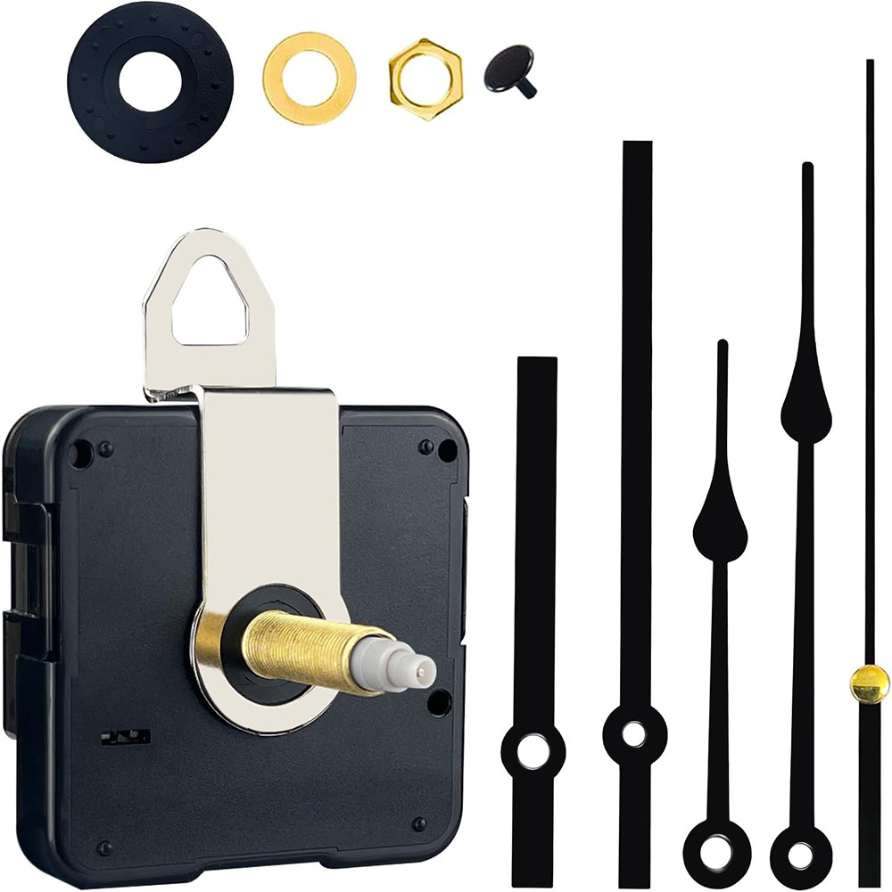 Cross-border in stock DIY clock movement 2 sets of sweep second trace mute clock movement wall clock movement 5 sets of metal hands