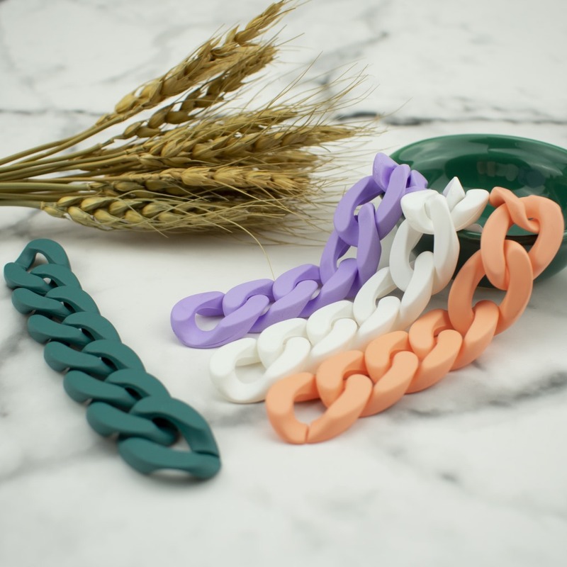 アクリルプラスチックチェーンバックル装飾塗装チェーン20*30オープンリング装飾品diyチェーン部品卸売り|undefined
